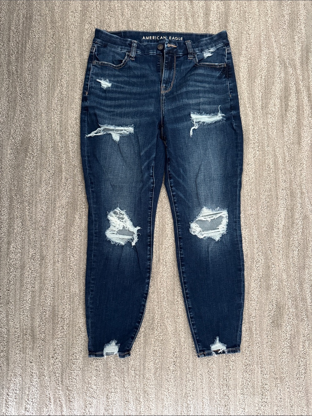 American Eagle Curry High-Rise ripped Jegging